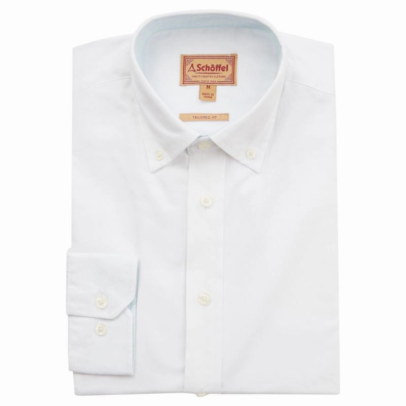 Grab Your Savings Schoffel Titchwell Tailored Fit Lightweight Mens Shirt - White