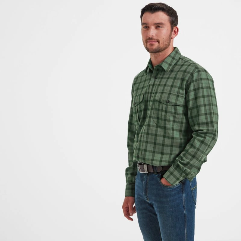 Exclusive Deal Inside Schoffel Tollymore Utility Mens Shirt - Loden Green