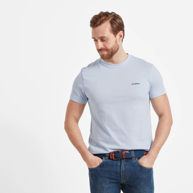 Schoffel Trevone Mens T-Shirt - Sky Blue Online Exclusive Deal