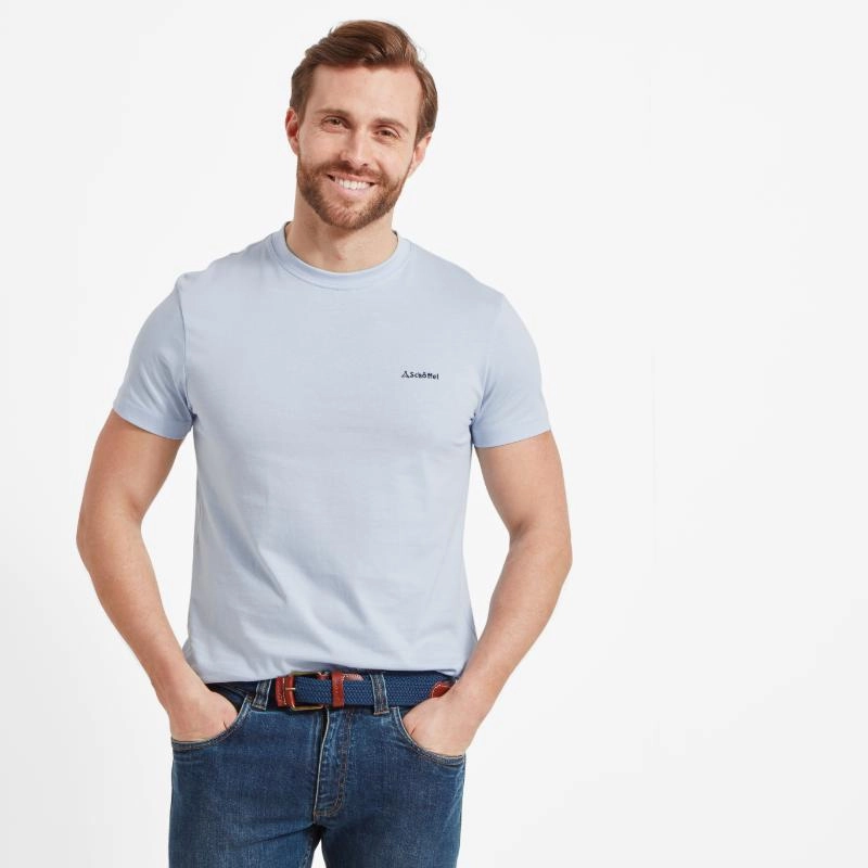 Dont Miss Hot Deals Schoffel Trevone Mens T-Shirt - Sky Blue