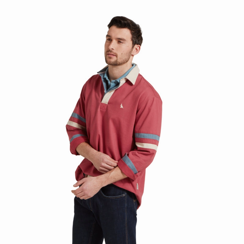 Grab Your Savings Schoffel Truro Mens Deck Shirt - Slate Red