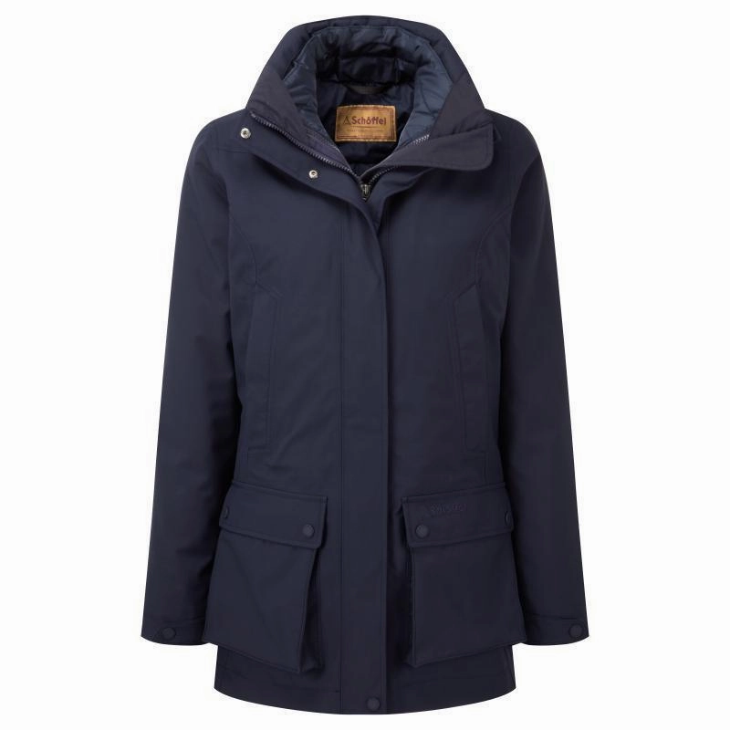 Schoffel Uppingham 3 In 1 Venturi Waterproof Ladies Coat - True Navy Limited Time Sale Gift Ideas Galore