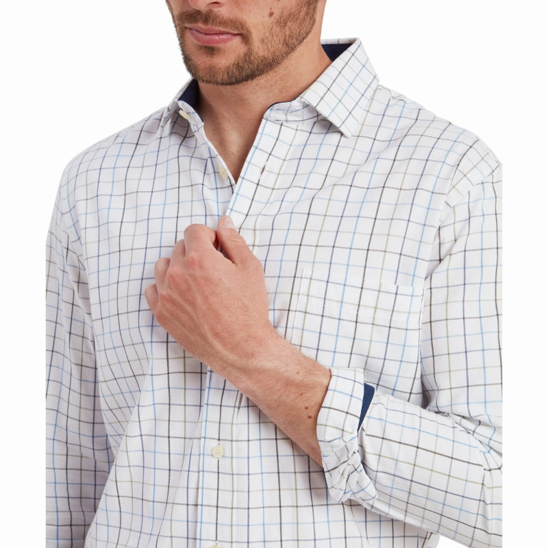 Hot Offer Event Instant Savings Deal Schoffel Wells Tailored Mens Shirt - Woodland/Vintage Navy Check