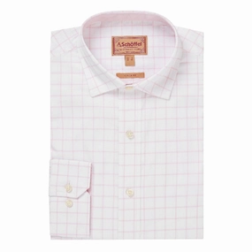 Schoffel Westminster Classic Mens Shirt - Pale Pink Check Grab the Deal Now Shop Grab Now
