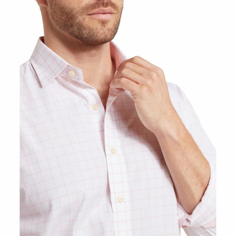 Schoffel Westminster Classic Mens Shirt - Pale Pink Check Today Only Offer