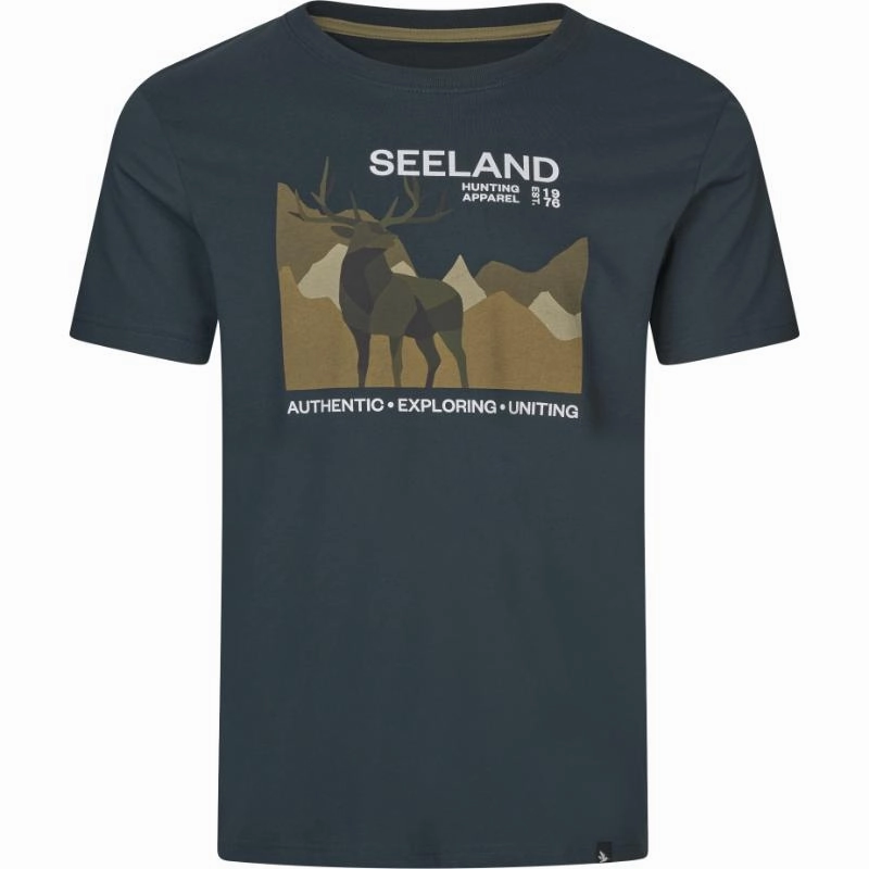 Special Surprise Sale Biggest Savings Now Seeland Fragment Mens T-Shirt - Dark Blue