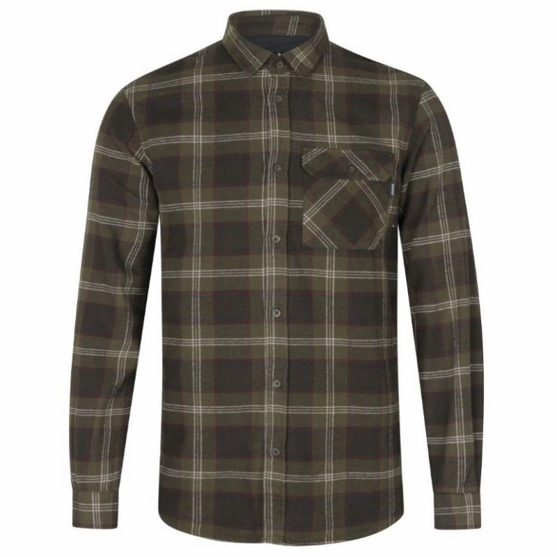 Seeland Glen Flannel Mens Shirt - Pine Green Check Save Today Only Dont Wait Save