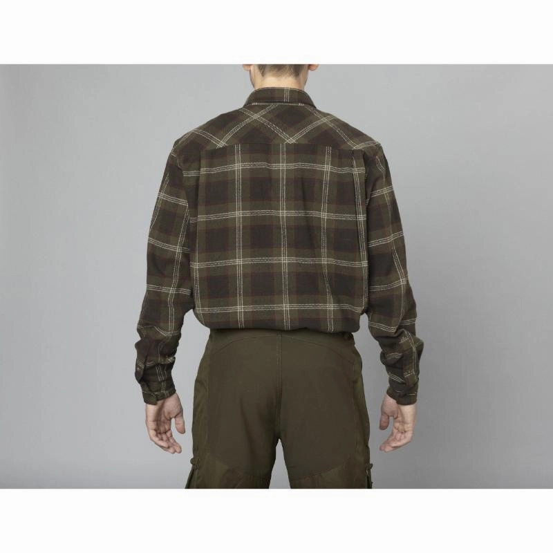 Seeland Glen Flannel Mens Shirt - Pine Green Check Steal Todays Offer