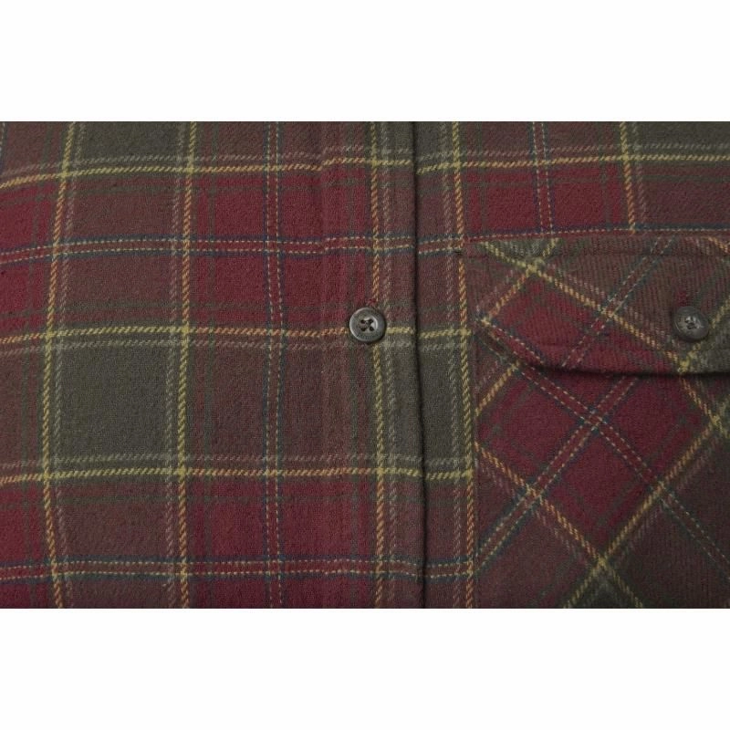 MustShop Sale Seeland Glen Flannel Mens Shirt - Red Forest Check
