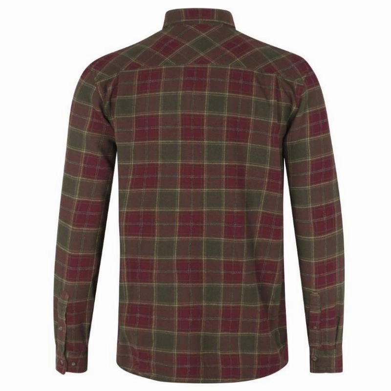 Dont Wait Save Today Only Discount Seeland Glen Flannel Mens Shirt - Red Forest Check