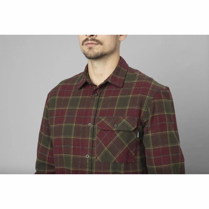 Seeland Glen Flannel Mens Shirt - Red Forest Check Clearance Savings Now Grab Your Hot Pick