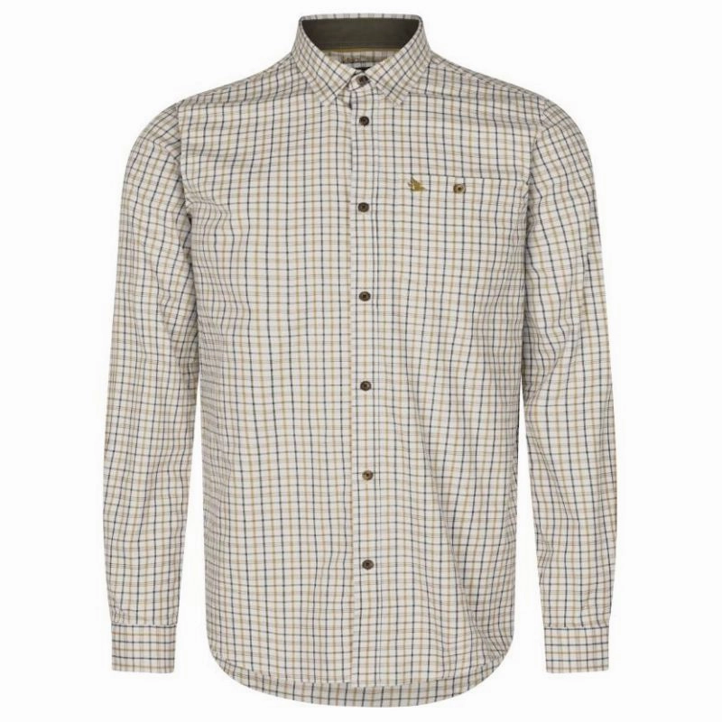 Seeland Oxford Mens Shooting Shirt - Classic Blue/Classic Brown Check Online Exclusive Offer Price Drop Frenzy