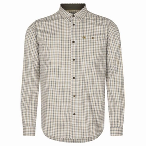 Seeland Oxford Mens Shooting Shirt - Classic Blue/Classic Brown Check Online Exclusive Offer Price Drop Frenzy