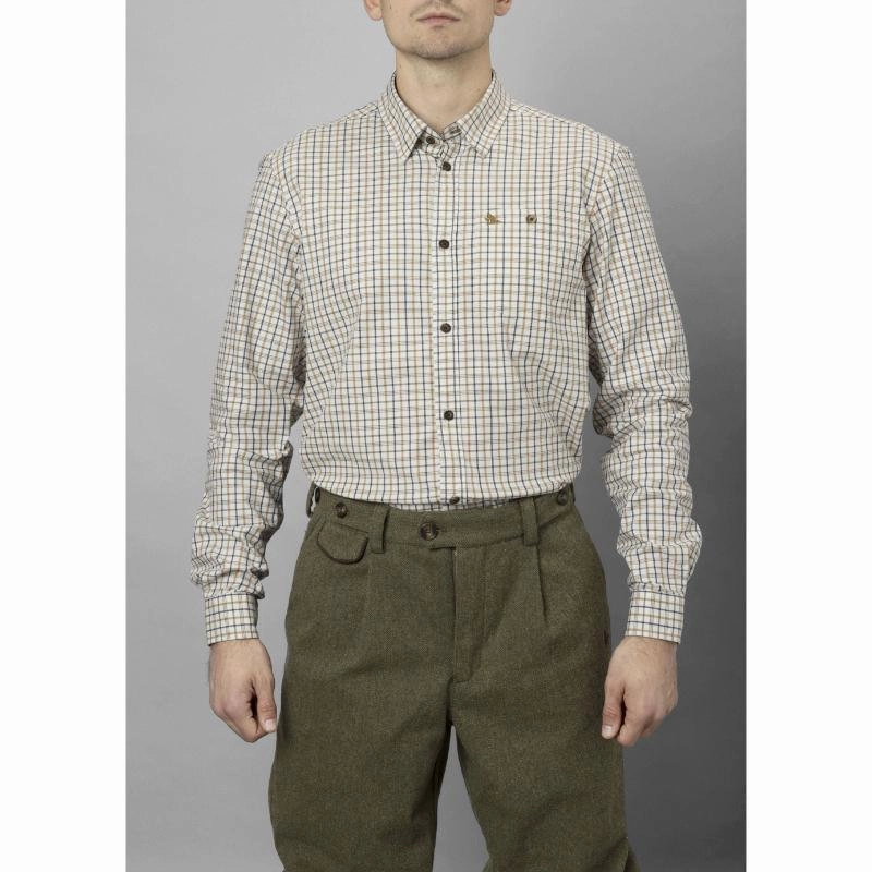 Perfect Gift Sale Shop the Savings Seeland Oxford Mens Shooting Shirt - Classic Blue/Classic Brown Check