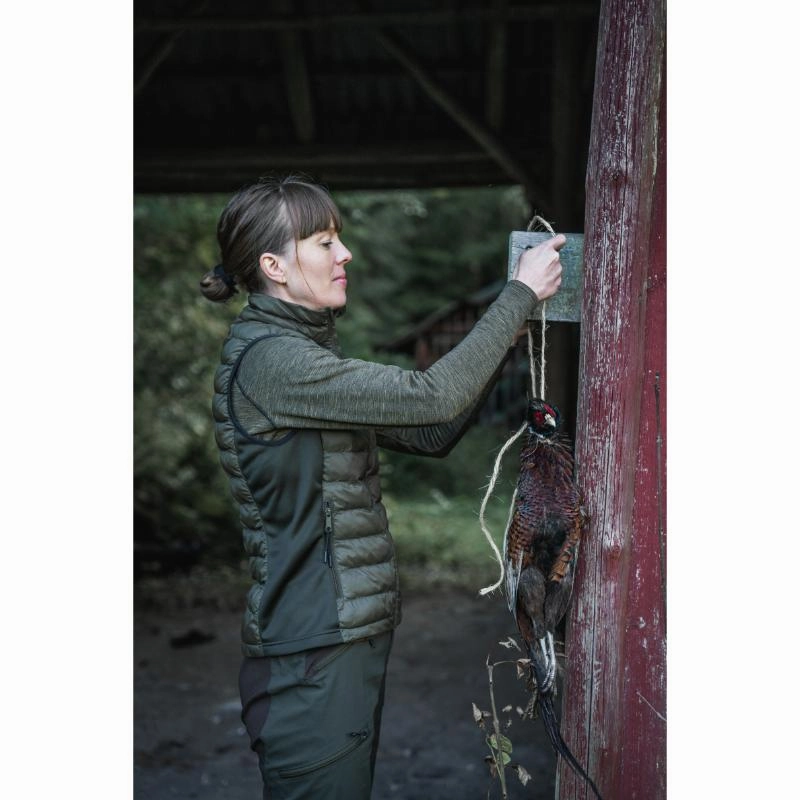 Seeland Peak Aia Long Sleeve Ladies T-Shirt - Military Olive Melange Save More Online MustHave Steals