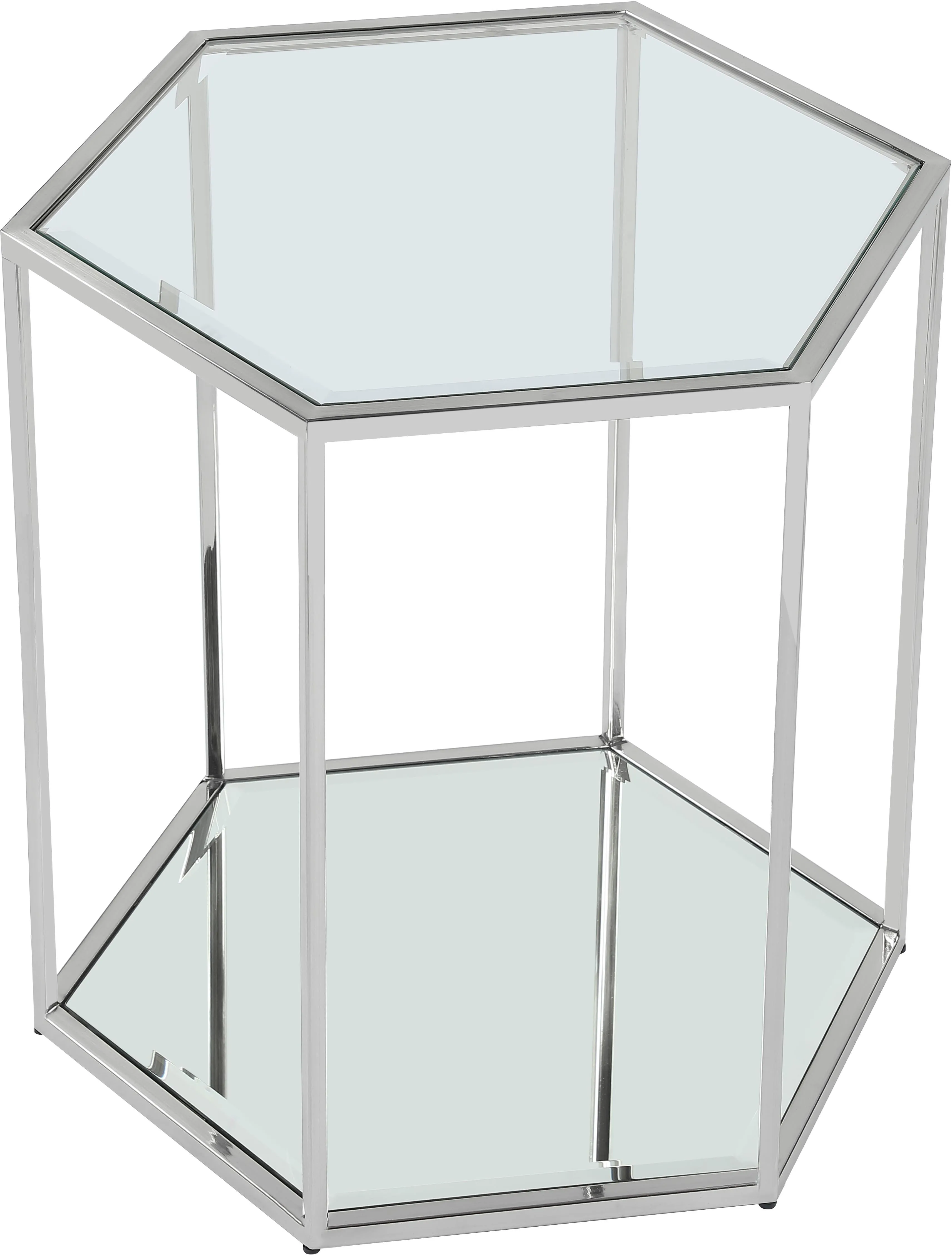 Sei Brushed Chrome End Table