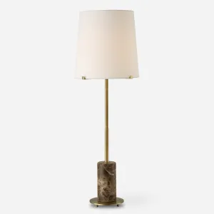Sepia Brown Marble Buffet Lamp