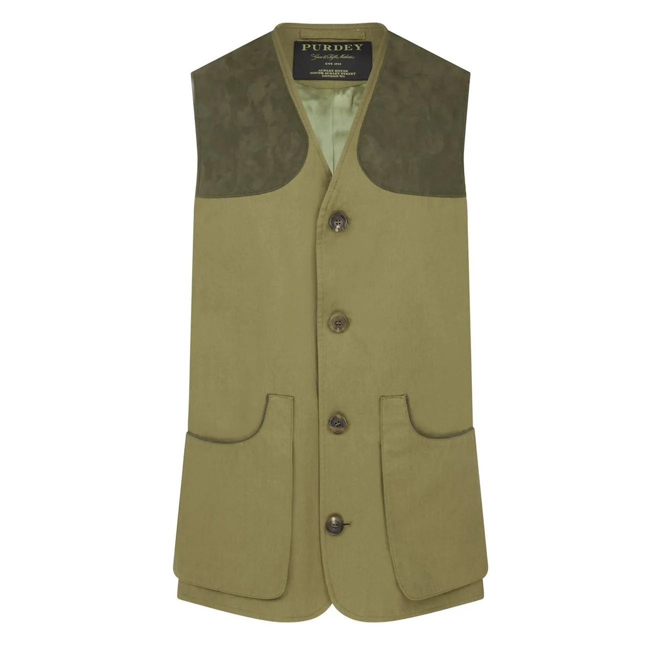 James Purdey Lightweight Shooting Vest Green Limited Stock Hot Deal