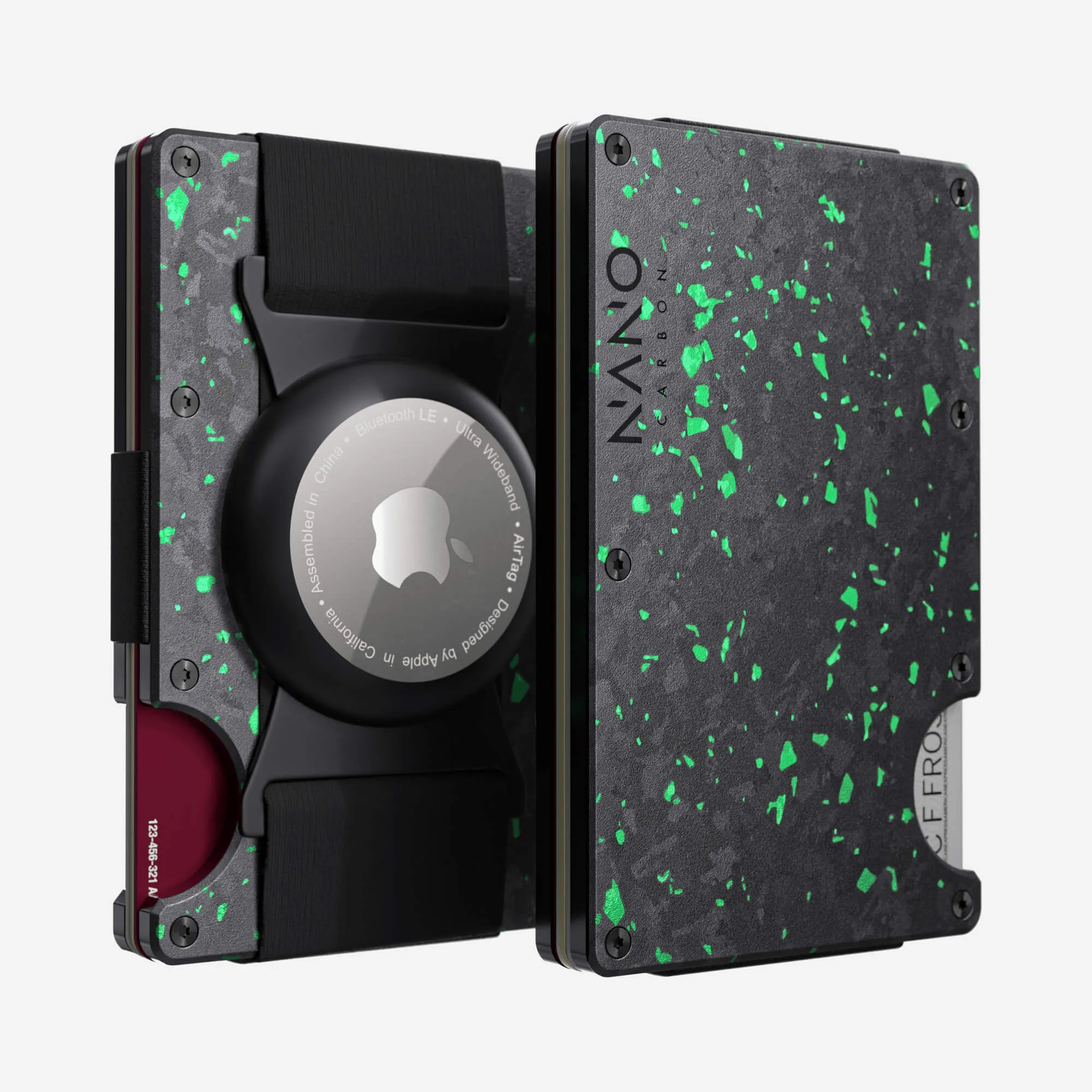 Shop Smart Save Mega Discount Today Airtag Cash Strap Wallet (Nero/Verde)