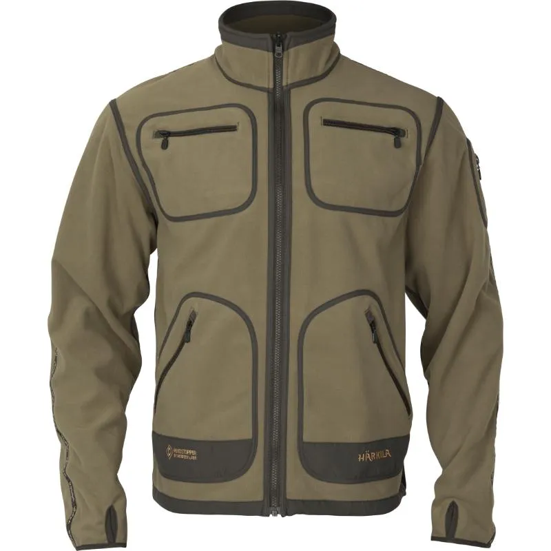 Harkila Kamko Mens Gore-Tex Windproof Reversible Fleece Jacket - Dark Antique Bronze/Willow Green MustShop Sale