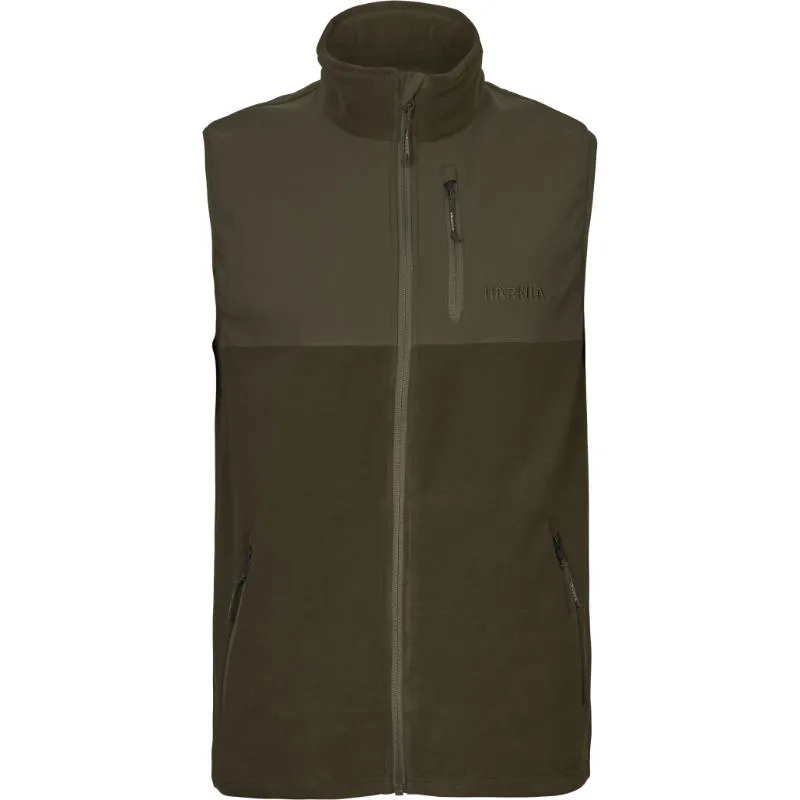 Today Only Steal Harkila Fjell Mens Fleece Waistcoat - Hunting Green/Willow Green