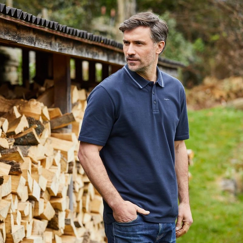 Ridgeline Kilworth Mens Polo Shirt - Navy Save Big Today Gift Sale Event