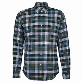 Barbour Alderton Mens Tailored Shirt - Green Unmissable Deal Today