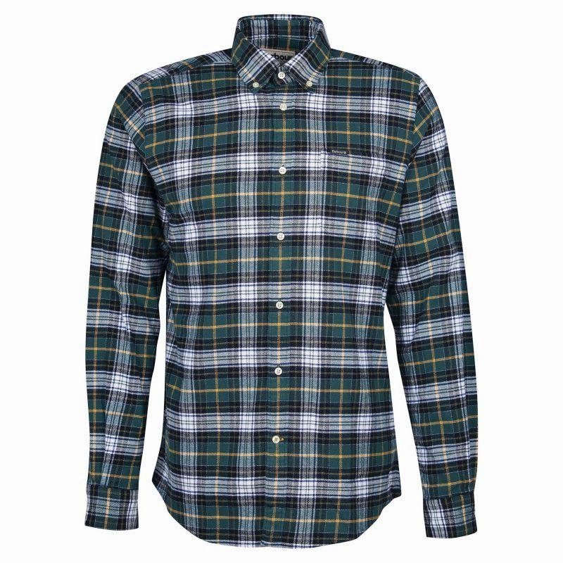 Barbour Alderton Mens Tailored Shirt - Green Unmissable Deal Today