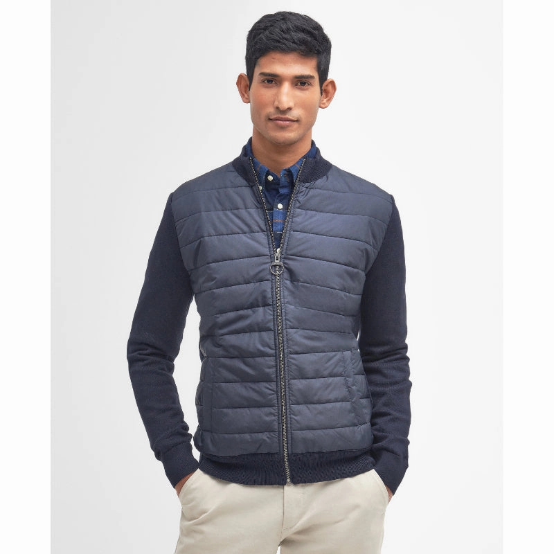 Hot Picks Today Shop Grab Offer Barbour Carn Baffle Zip Thru Mens Jacket - Navy