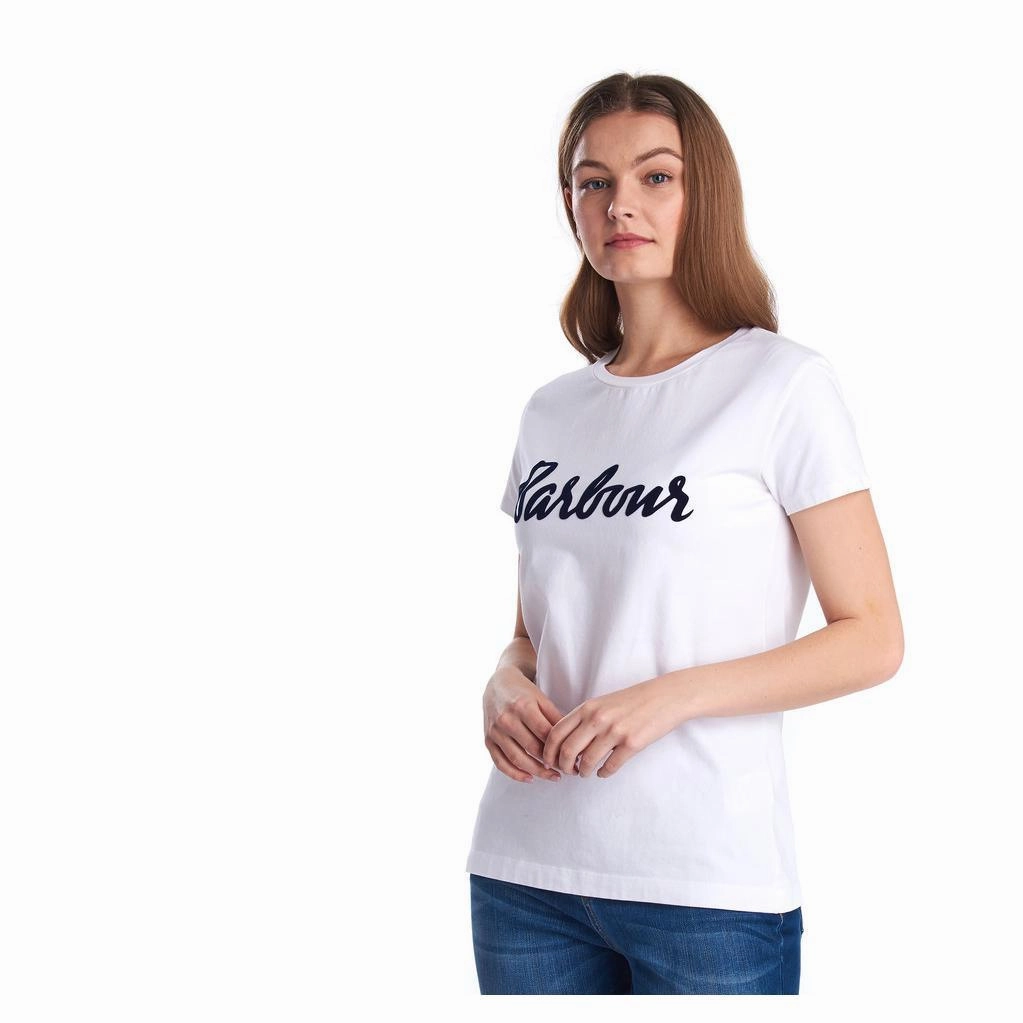 Clearance Alert Now Barbour Rebecca Ladies Tee - White