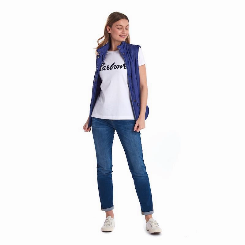 Barbour Rebecca Ladies Tee - White Big Savings Event Dont Miss Out