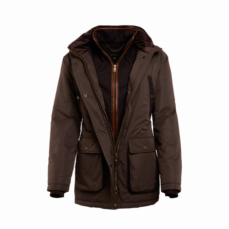 Flash Deal Today Holland Cooper Stamford 3 In 1 Ladies Waterproof Country Coat - Chocolate