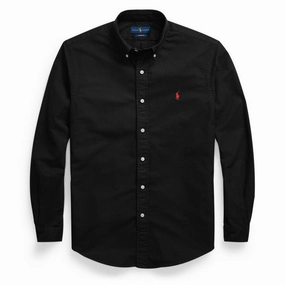 Save Big Online Mega Hot Offer Polo Ralph Lauren Custom Fit Garment-Dyed Oxford Shirt Polo Black