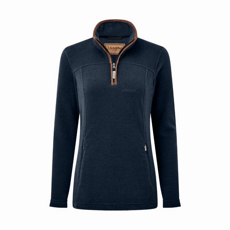 Schoffel Tilton Ladies 1/4 Zip Fleece - Navy Shop Hot Picks