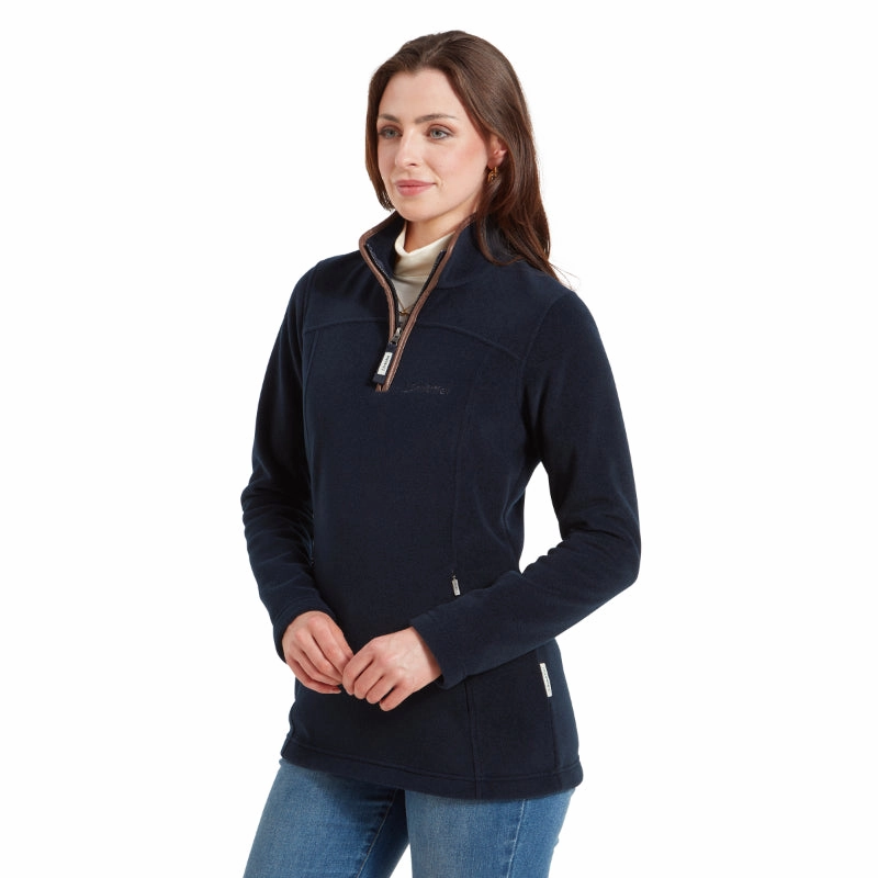 Schoffel Tilton Ladies 1/4 Zip Fleece - Navy Dont Miss This Offer Flash Sale Alert