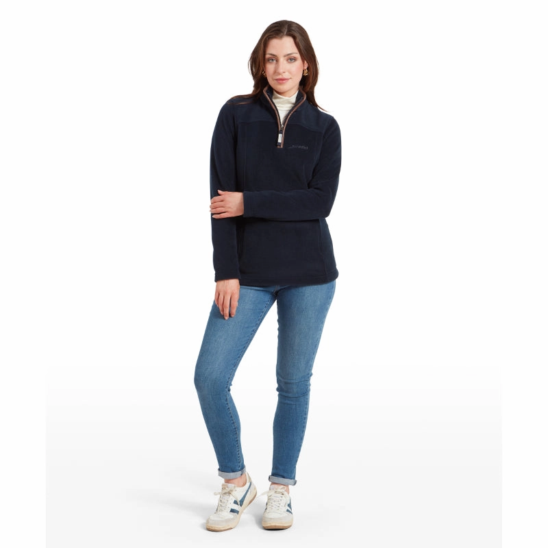 Dont Miss This Offer Hot Sale Frenzy Schoffel Tilton Ladies 1/4 Zip Fleece - Navy