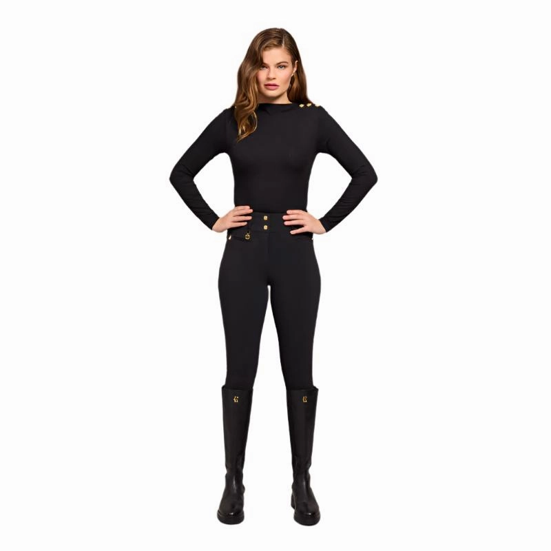 Holland Cooper Contour Ladies Trouser - Black Sweet Deal Today