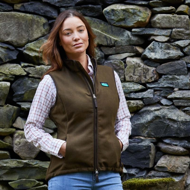 Ridgeline Monarch Ladies Knitted Gilet - Moody Teak Trendy Picks Today Grab It Fast