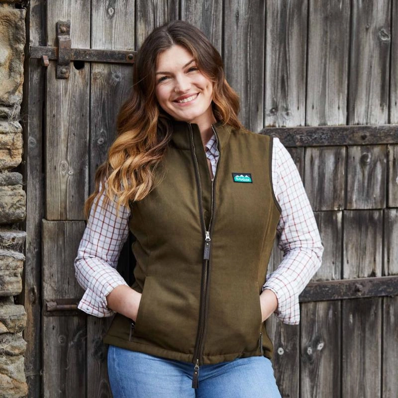 Ridgeline Monarch Ladies Knitted Gilet - Moody Teak Shop Grab Now Flash Deal Today