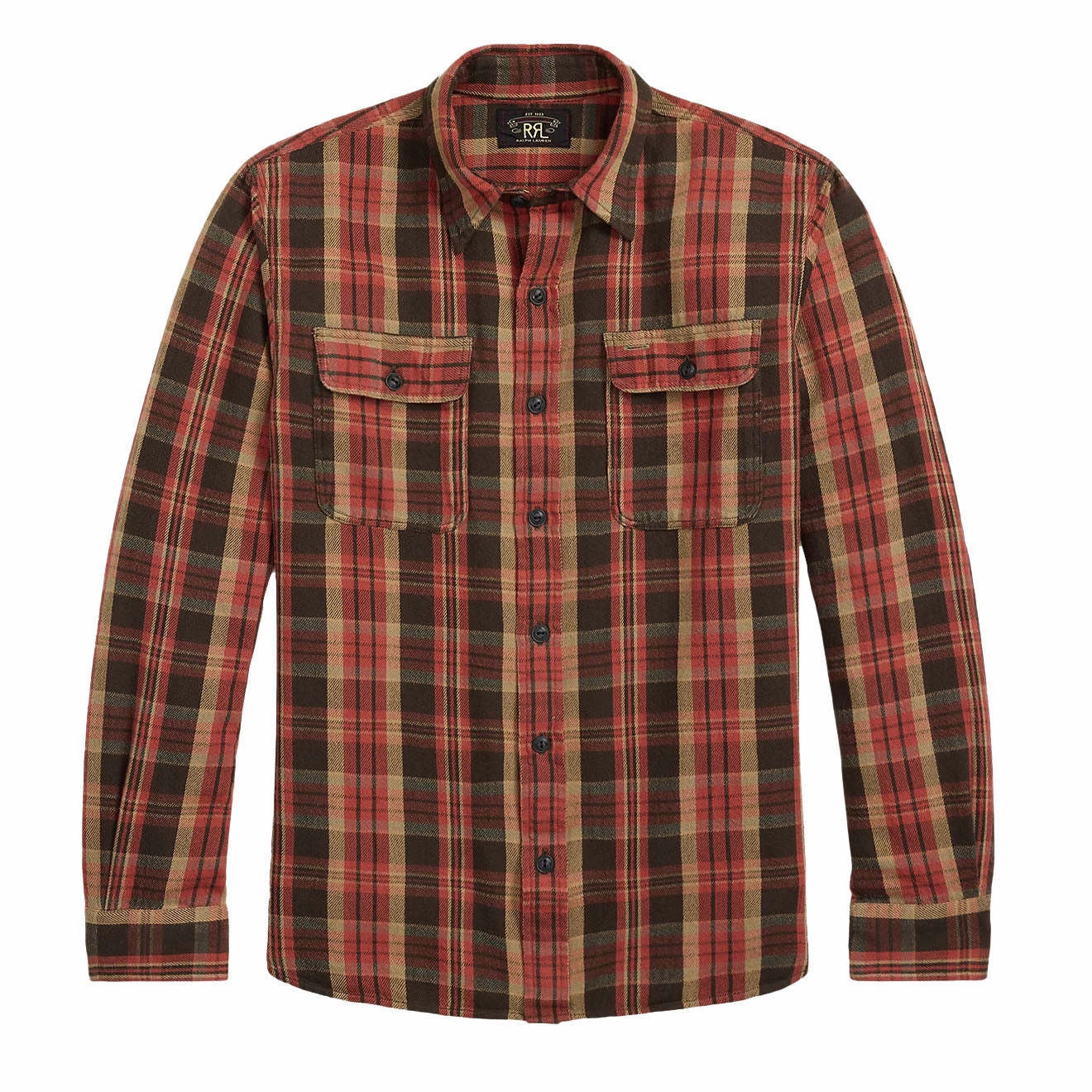 Grab Your Deal Today Rrl By Ralph Lauren Plaid Twill Workshirt Red/Black Multi