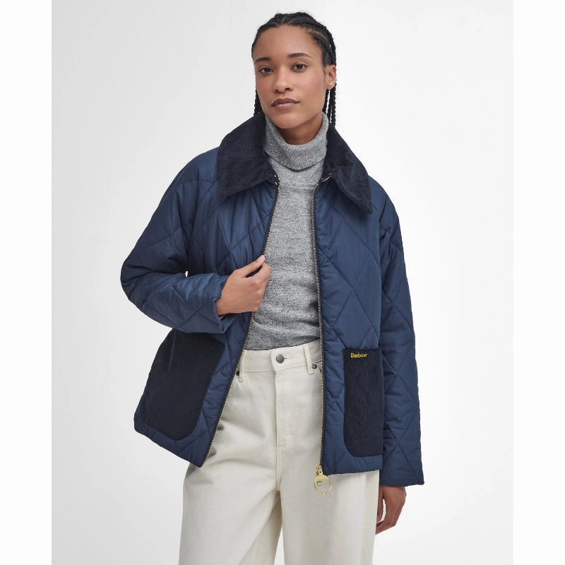 Barbour Dalroy Quilt Ladies Jacket - Navy/Classic Trending Now Offer