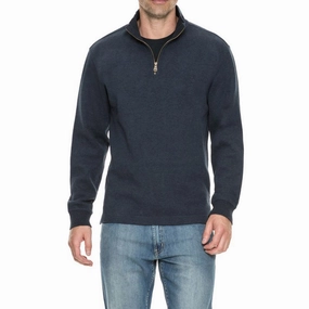 Rodd & Gunn Alton Avenue Mens 1/4 Zip Jumper  - Ink Trending Deals Today