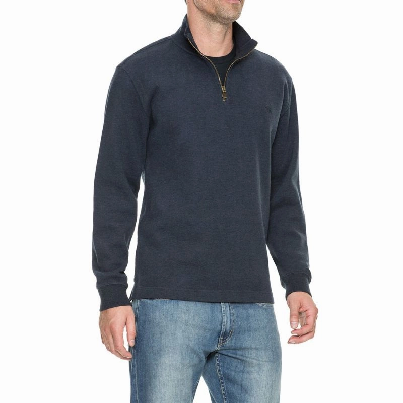 Rodd & Gunn Alton Avenue Mens 1/4 Zip Jumper  - Ink Mega Hot Offer