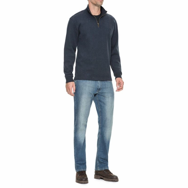 Clearance Sale Now Rodd & Gunn Alton Avenue Mens 1/4 Zip Jumper  - Ink