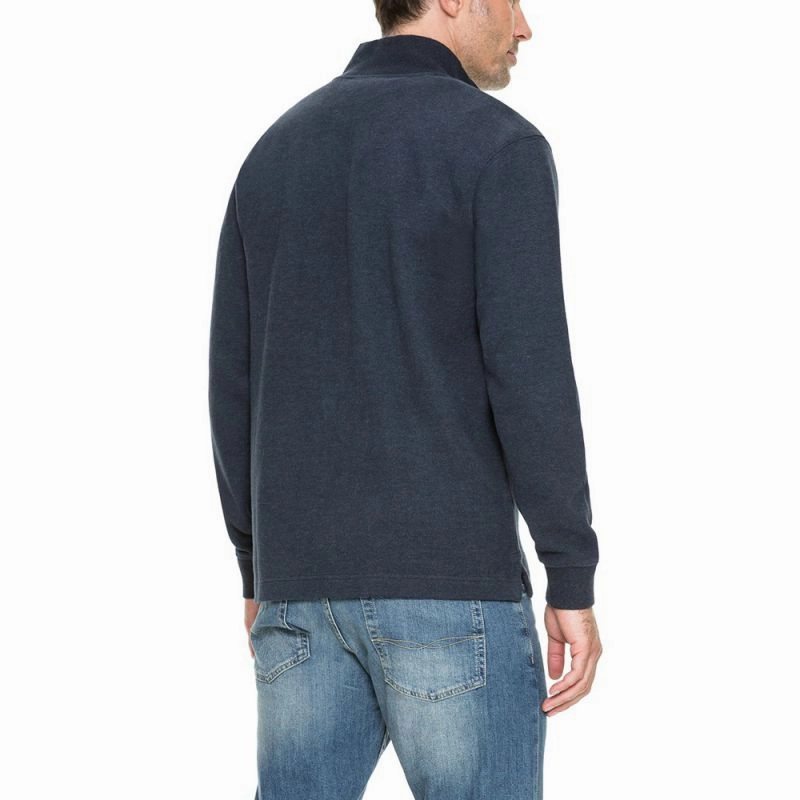 Limited Time Sale Rodd & Gunn Alton Avenue Mens 1/4 Zip Jumper  - Ink