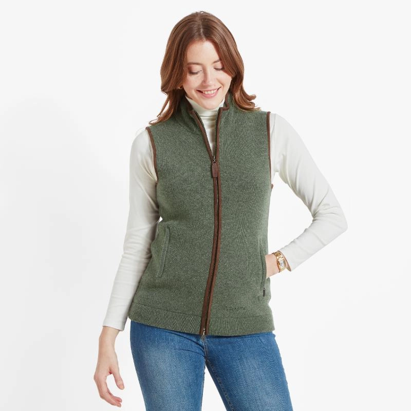 Schoffel Orkney Merino Ladies Gilet - Cedar Big Savings Alert