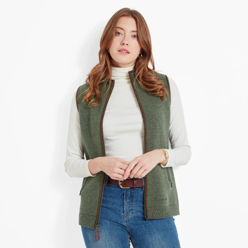 Schoffel Orkney Merino Ladies Gilet - Cedar Trending Now Discount