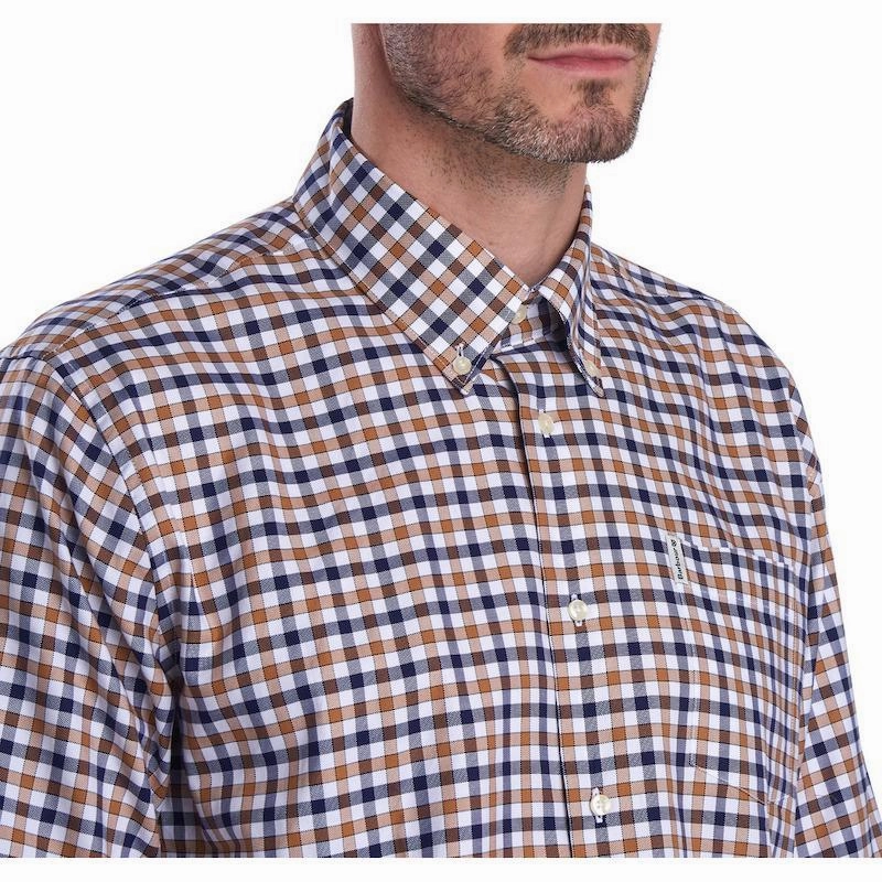Barbour Abberton Regular Fit Mens Shirt - Sandstone Hot Pick Sale