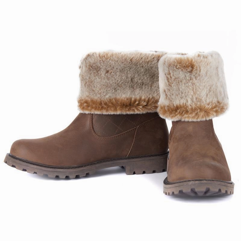 Weekend Flash Offer Barbour Hareshaw Ladies Waterproof Boot - Brown