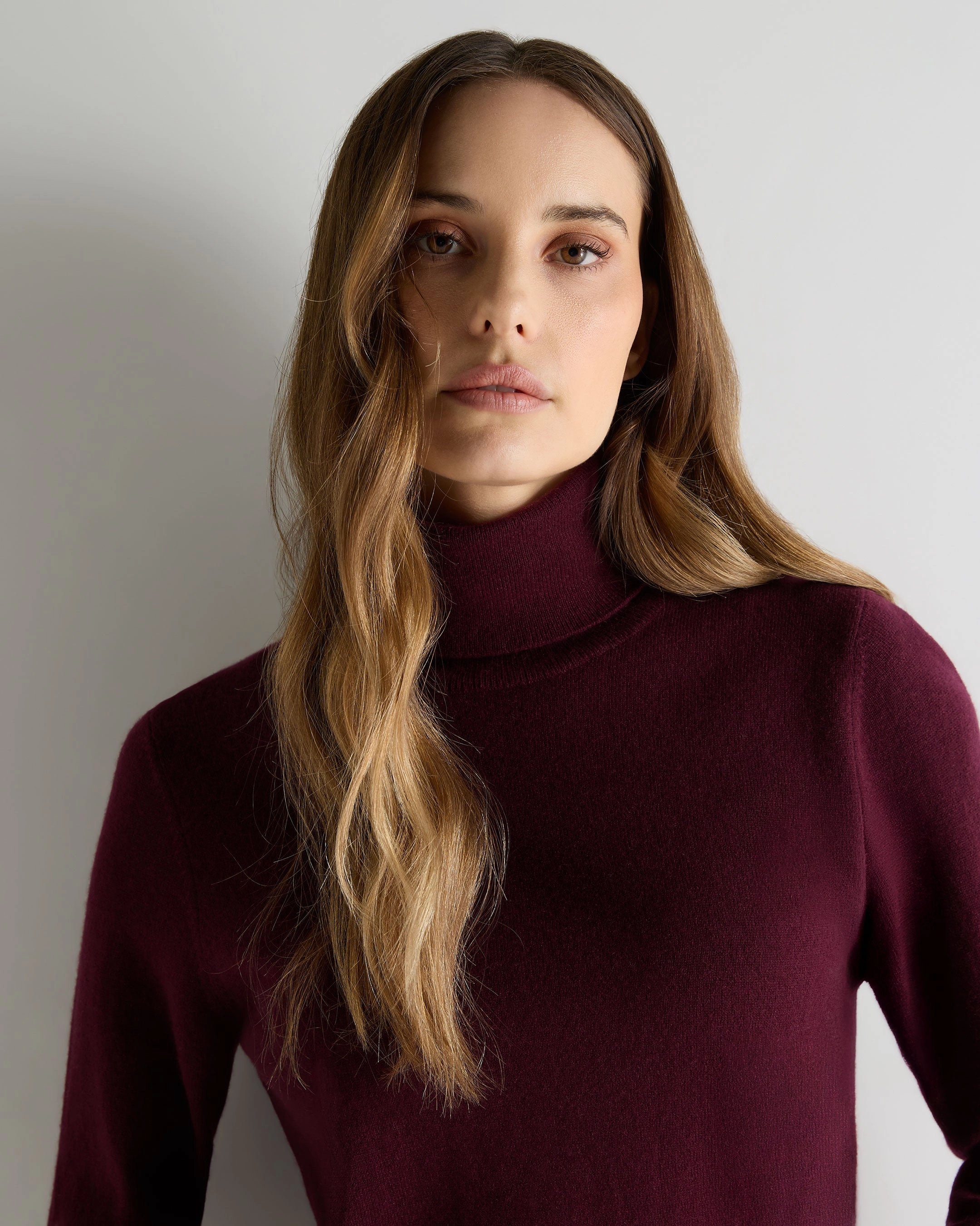 Women'S Luna Roll Neck Cashmere Jumper Bordeaux Red Flash Sale Alert Now Instant Discount